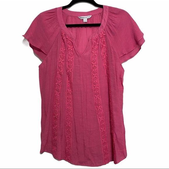 Fundamental Things Pink Short Sleeve Blouse‎ - Picture 1 of 9